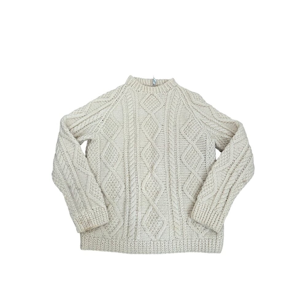 Cream Cable Knit Kids Sweater